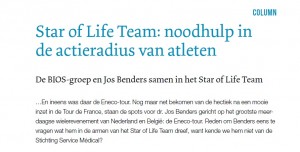 Star of Life Team noodhulp in de actieradius van atleten
